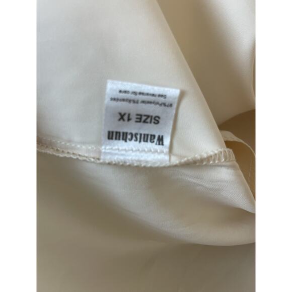Wantschun Camisole Women's 1X Silky Shining Cream - Picture 8 of 10
